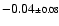 $-0.04 {\scriptstyle\pm 0.08}$