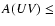$A(UV) \leq$