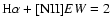 ${\rm H\alpha+[NII]}EW=2$