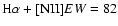 ${\rm H\alpha+[NII]}EW=82$