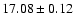 $17.08\pm 0.12$