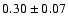 $0.30\pm0.07$
