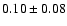 $0.10\pm0.08 $