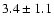 $3.4\pm1.1$