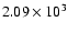$2.09\times10^3$