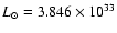 $L_\odot=3.846\times 10^{33}$