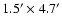 $1.5'\times4.7'$