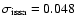 $\sigma_{\rm issa}=0.048$