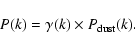 \begin{displaymath}P(k) = \gamma(k) \times P_{\rm dust}(k).
\end{displaymath}