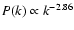 $P(k) \propto k^{-2.86}$