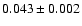 $0.043 \pm0.002$