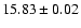 $15.83 \pm 0.02$