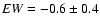 ${\it EW} = -0.6 \pm 0.4$