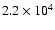 $2.2\times 10^4$