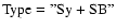 ${\rm Type=''Sy+SB\mbox{''}}$