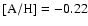 ${\rm [A/H] = -0.22}$
