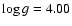 $\log g = 4.00$