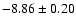 $ -8.86\pm0.20$