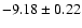 $-9.18\pm0.22$