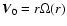 $\vec V_{0}=r\Omega(r)$