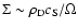 $\Sigma\sim\rho_{\rm D} c_{\rm S}/\Omega$