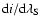 ${\rm d}i/{\rm d}\lambda_{\rm S}$