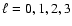 $ \ell =0,1,2,3 $