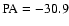 ${\rm PA}=-30.9$