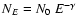 $N_E=N_0~E^{-\gamma}$