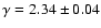 $\gamma=2.34\pm0.04$