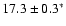 $ 17.3 \pm 0.3^*$