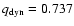 $q_{\rm dyn}=0.737$