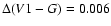 $\Delta (V1-G)=0.006$