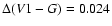 $\Delta (V1-G)=0.024$