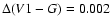 $\Delta (V1-G)=0.002$