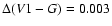 $\Delta
(V1-G)=0.003$