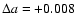 $\Delta a=+0.008$