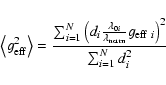 \begin{displaymath}%
\left\langle g_{\rm eff}^2\right\rangle = \frac{\sum_{i=1}^...
...a_{\rm norm}} g_{{\rm eff}~ i}\right)^2}{\sum_{i=1}^{N} d_i^2}
\end{displaymath}