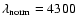 $\lambda_{\rm norm}= 4300$