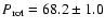 $P_{\rm rot}=68.2\pm 1.0$