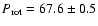 $P_{\rm rot}=67.6\pm 0.5$
