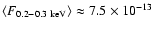 $\langle F_{0.2-0.3~{\rm keV}}\rangle \approx 7.5 \times 10^{-13}$