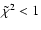 $\tilde{\chi}^2 < 1$