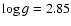$\log g = 2.85$