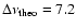 $\Delta
\nu_{\rm theo} = 7.2$