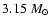 $3.15~M_\odot$