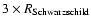 $3\times R_{\rm Schwarzschild}$