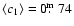$\langle c_1 \rangle=0\hbox{$.\!\!^{\rm m}$ }74$