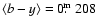 $\langle b-y \rangle=0\hbox{$.\!\!^{\rm m}$ }208$