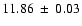 $11.86~\pm~0.03$